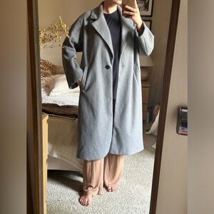 Zara Grey long coat size Small!